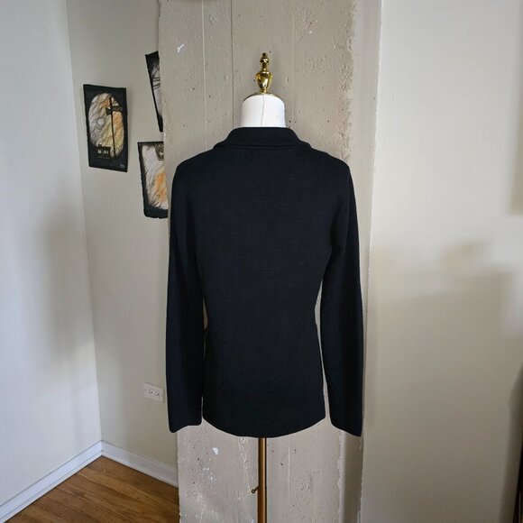 J. Crew Petite Schoolboy Sweater Blazer Knit Jacket Single Button Black NWT - Picture 5 of 8